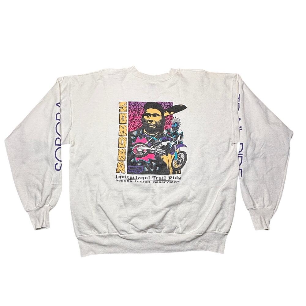 Vintage Dirt Bike XL Sweatshirt Trail Ride Soboba Invitational Southwestern USA